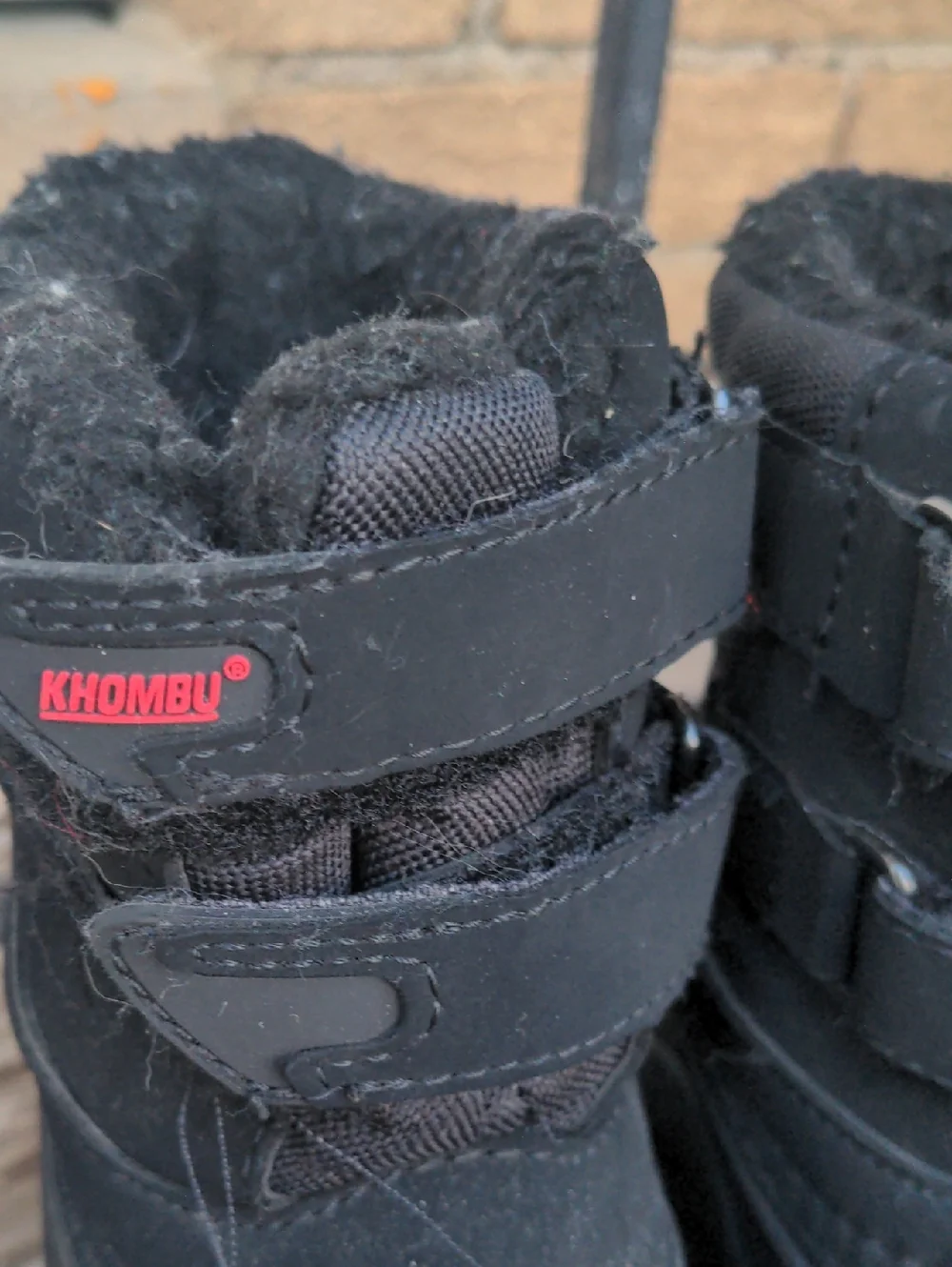 Kids Cold Winter Snow Boots with Hook-and-Loop Velcro Double Two Straps Comfy